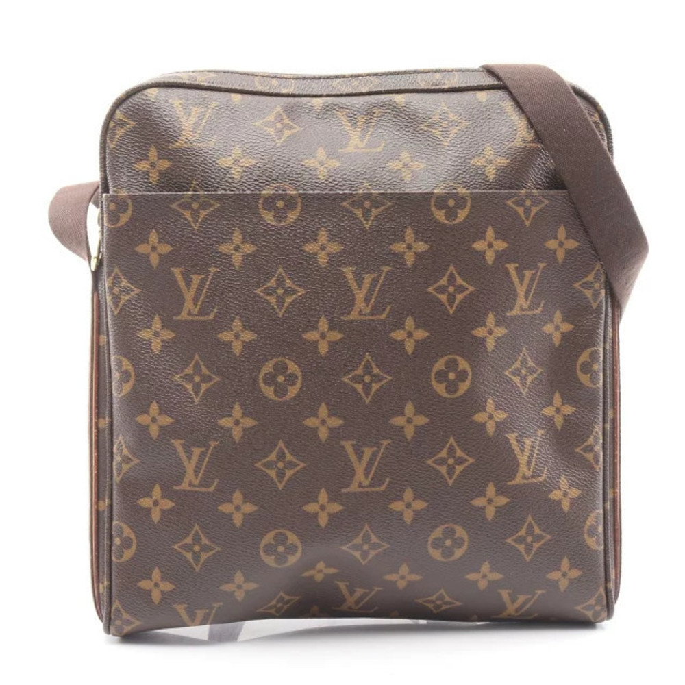 Louis Vuitton Trotteur Bobour Shoulder Bag Canvas Leather Monogram Brown